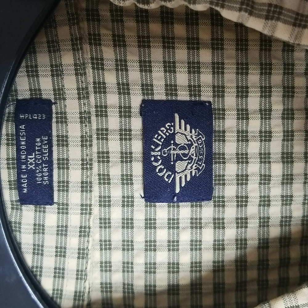 Mens DOCKERS  shortsleeve Button Down Shirt Sz XXL - Picture 2 of 5